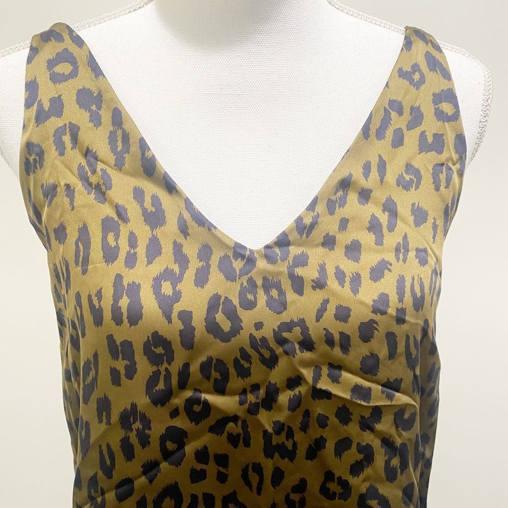 ADRIENNE animal print sleeveless top shirt blouse NWT Small Mob Wife City‎ - Picture 2 of 6